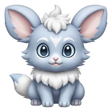 Minccino-Espurr-creature-hybrid sticker