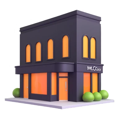 partly pink stylish beauty salon building sticker