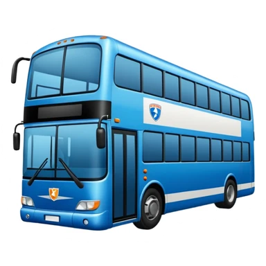 autobus para equipo azul  sticker