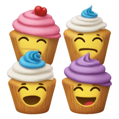 Smiley cupcake ( one just one )make it cute and perfect sticker