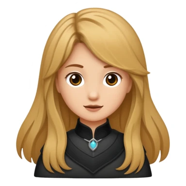 Ein braunhaariges Mädchen mit langen glatten Haaren und sitzend auf einem Braunen Pferd mit schwarzer Mähne  sticker