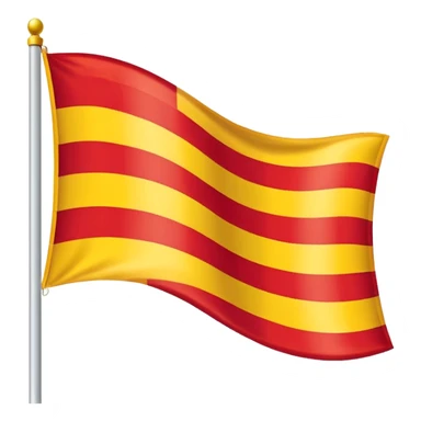 a three coloured flag with red, white & yellow colour.horizontally arranged and White in the middle sticker