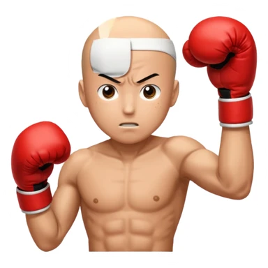 Saitama red hand punch with a boxing glove sticker