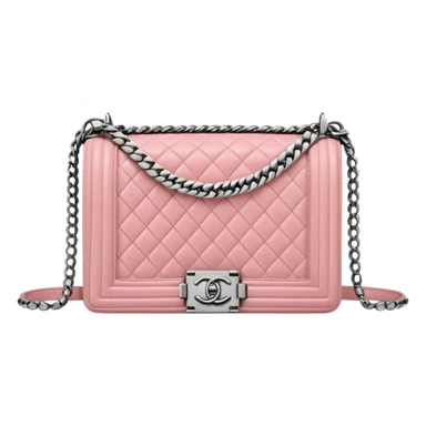 chanel le boy pastel pink bag sticker