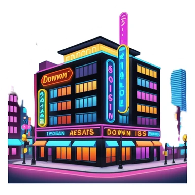 Aesthetic downtown  sticker