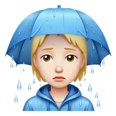 Sad in the rain sticker