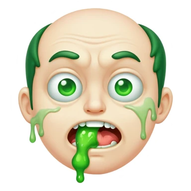Guy barfing green ooze sticker