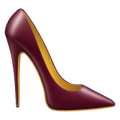 Burgundy stiletto sticker