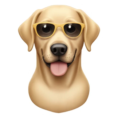 Blond labrador with sunglasses sticker