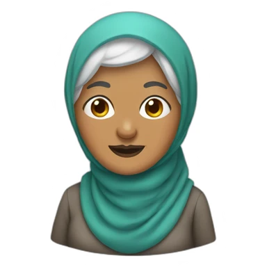 grandma in a hijab and Mustache sticker