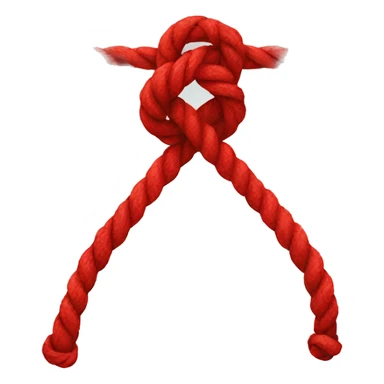 red rope with knot sticker