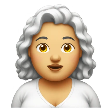 fat lady with google eyes sticker