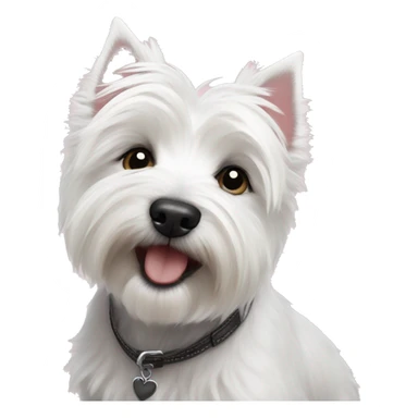 Westie in love baby boy cutie  sticker