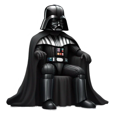 darth vader sitting on mufassa sticker