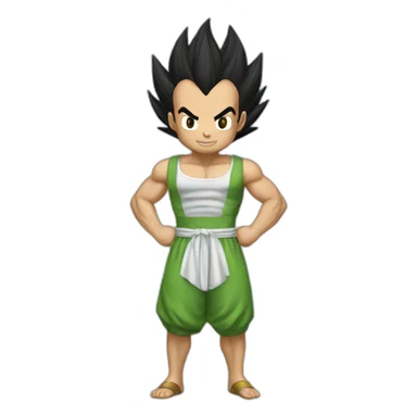 Vegeta in a sundress sticker