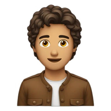 jeune homme brun sticker