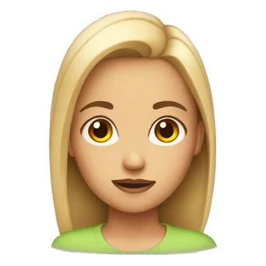 A girl showing the side eye sticker