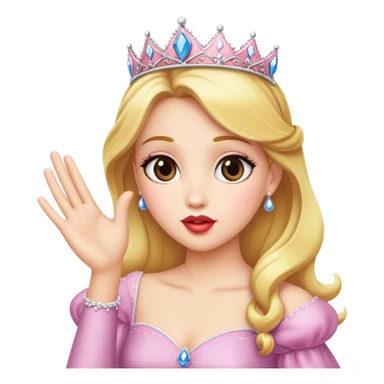 Princess who send a kiss with her hand  sticker