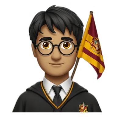 Harry Potter holds a  Sri lankan flag sticker