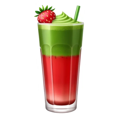 classy looking matcha and strawberry drink sticker