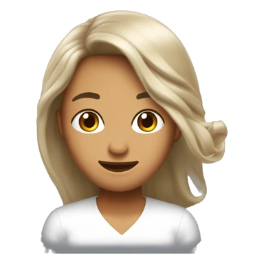 innamorati lui binondo le capelli marroni alla spalla sticker