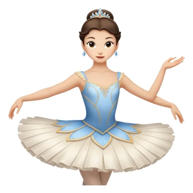 Brunette ballerina dancing swan lake odette sticker