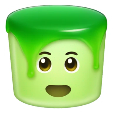 green gelatin sticker