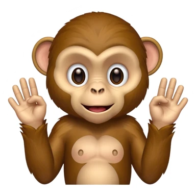 A monkey flipping some one off sticker