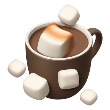 Marshmallows in a cup of cocoa sticker