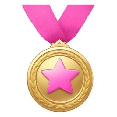 PINK AWARD MEDAL sticker