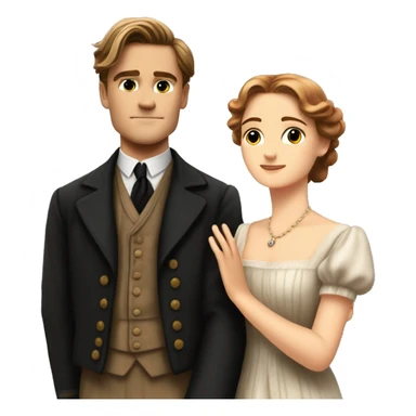 jack dawson and rose from titanic with t pose sticker