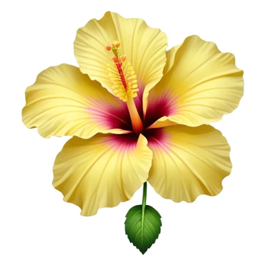 pastel yellow hibiscus sticker