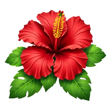 colorful hibiscus flower sticker