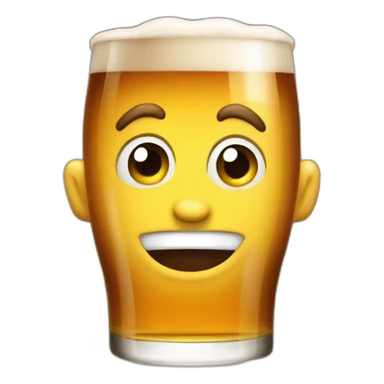 Beauf buvant une bière sticker