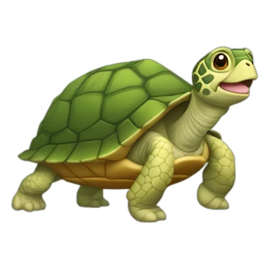 Tortue à cheval sticker