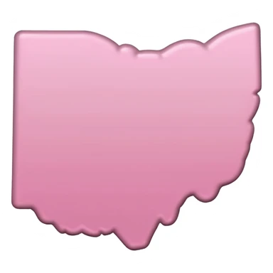 Pink state of Ohio sticker