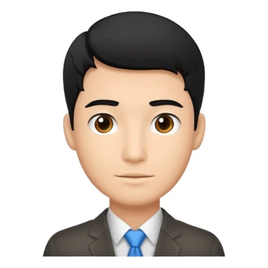Male Virtual Assistant with Black Hair sticker
