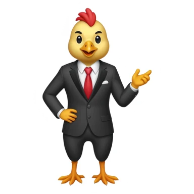 chicken in suit  sticker