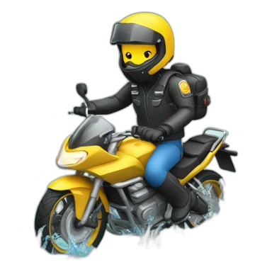Motorrad im wasser sticker