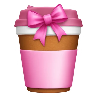 Coffee cup with a pink coquette bow on it sticker