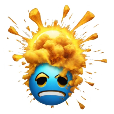 exploding head plus Partying Face sticker