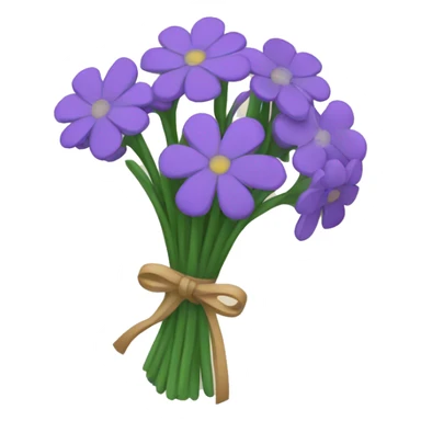 Small violet flower bouquet sticker