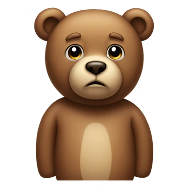disappointed teddy bear sticker