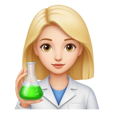 Women with experiment formula sticker