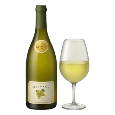 a bottle of meursault white wine sticker