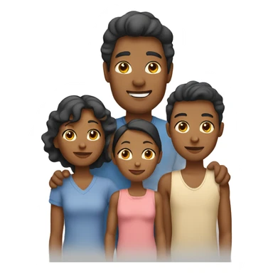 family of 4 tan skin sticker
