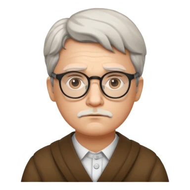 philosopher, wearing glasses sticker