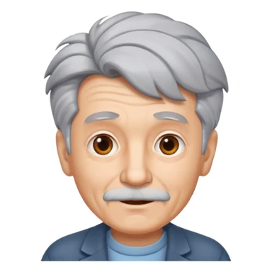 old guy with funny hair sticker