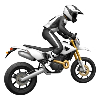 Supermoto in wheelie  sticker