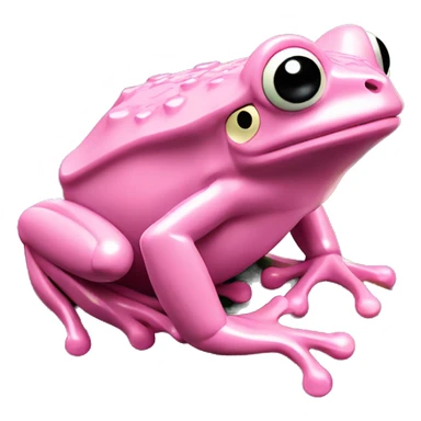 Pink tree frog lego sticker